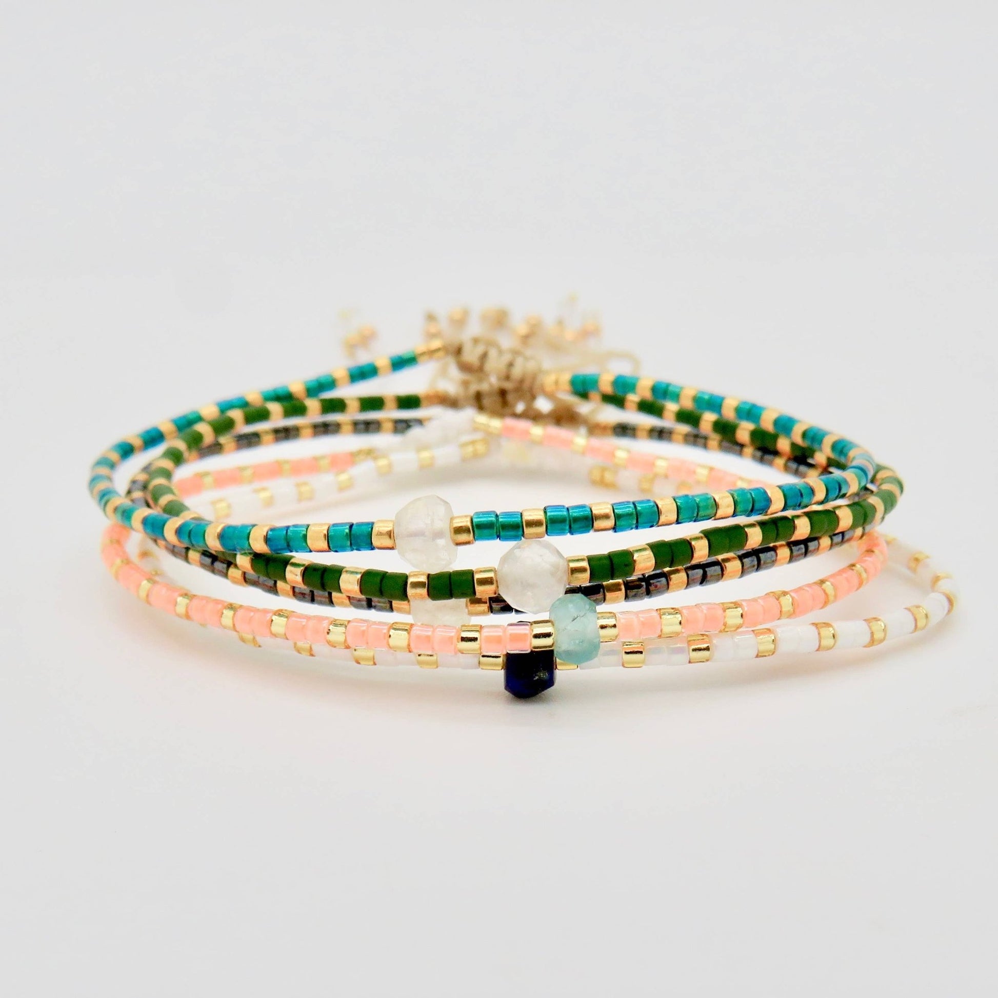 Rosamariposa - Gemstone Miyuki Bracelet - Addie Rose Boutique - Austin