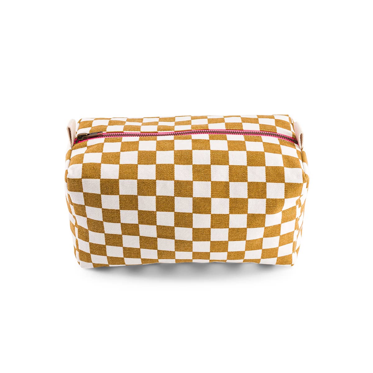 Rose in April - VIC TOILETRY BAG CHECKERBOARD CARAMEL - Addie Rose Boutique - Austin