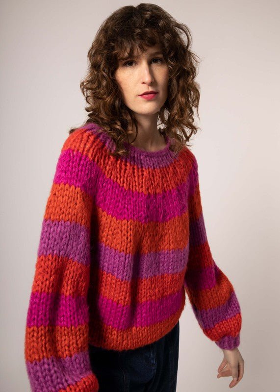 Rouge Woven Sweater - Addie Rose Boutique - Austin