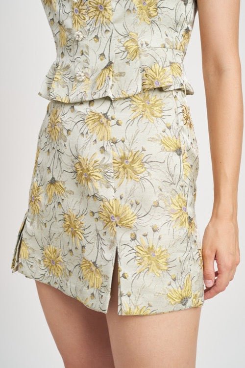Sage Jacquard Skort - Addie Rose Boutique - Austin