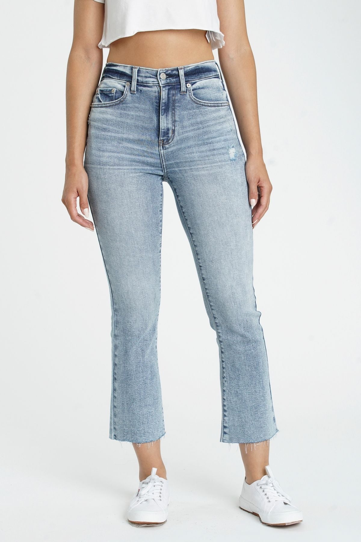 Shy Girl High Rise Crop Flare Jeans - Addie Rose Boutique - Austin