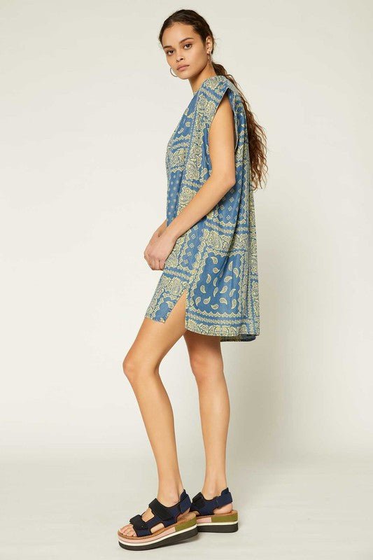 Sissy Bandana Button Down - Addie Rose Boutique - Austin