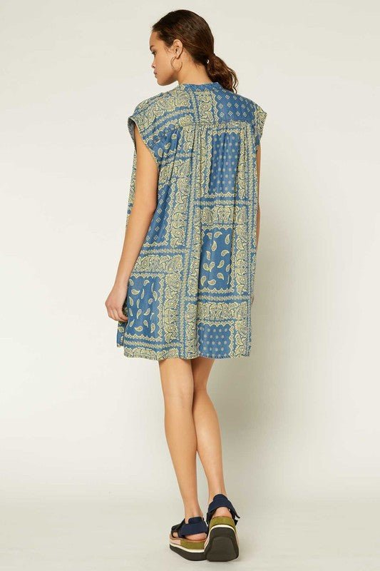 Sissy Bandana Button Down - Addie Rose Boutique - Austin