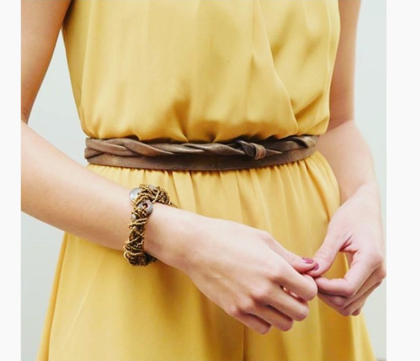 Skinny Wrap Belt - Tan - Addie Rose Boutique - Austin