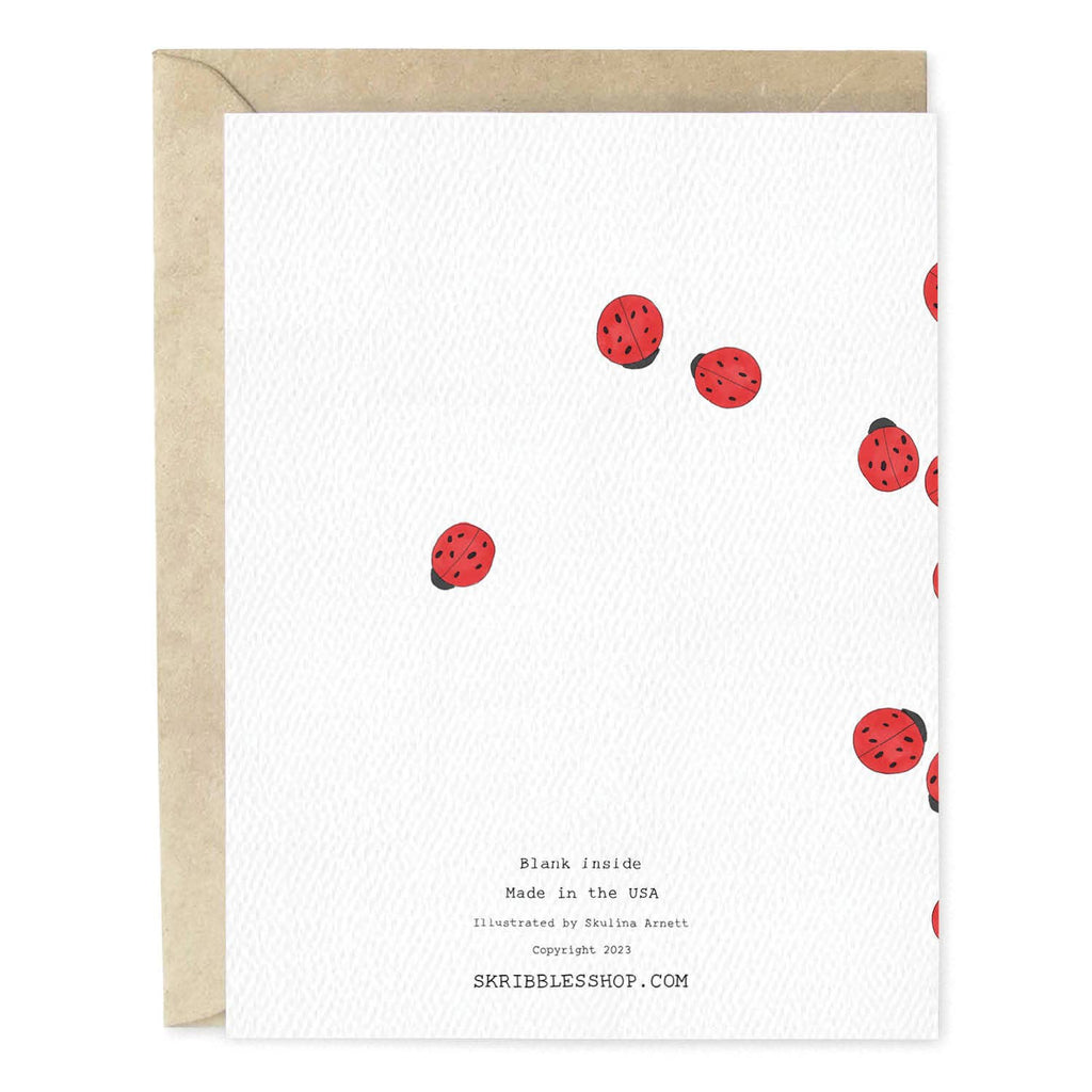 Skribbles - Thanks A Million Ladybug Thank You Greeting Card - Addie Rose Boutique - Austin