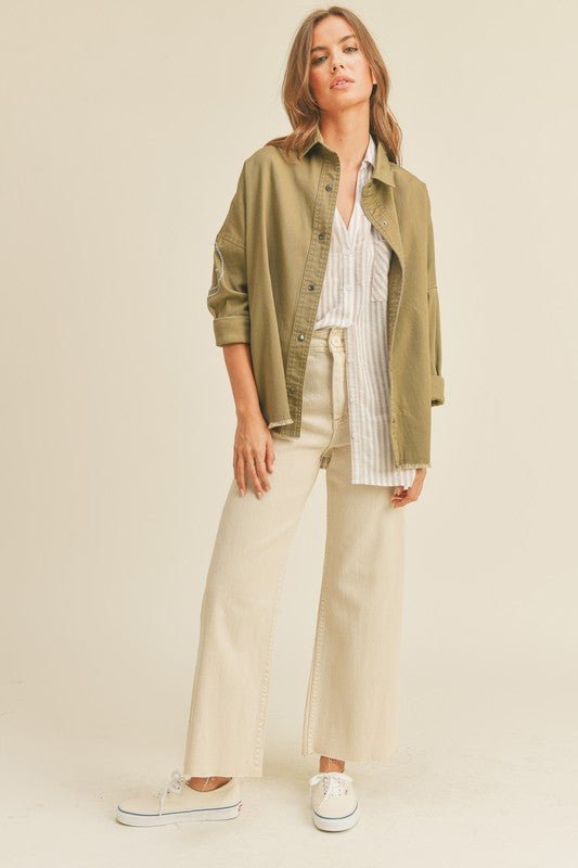 Smile Button Down Shirt - Addie Rose Boutique - Austin