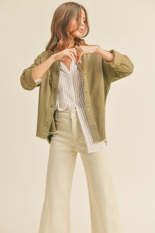 Smile Button Down Shirt - Addie Rose Boutique - Austin