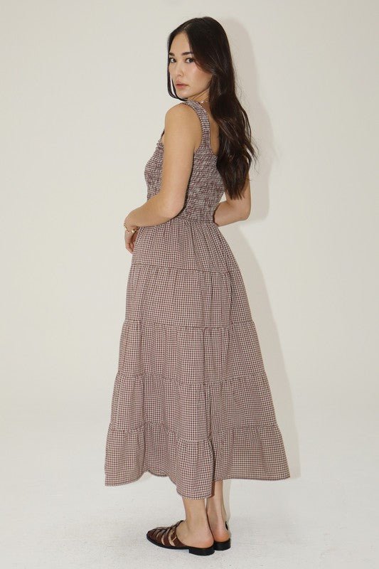 Smocked Gingham Dress - Addie Rose Boutique - Austin