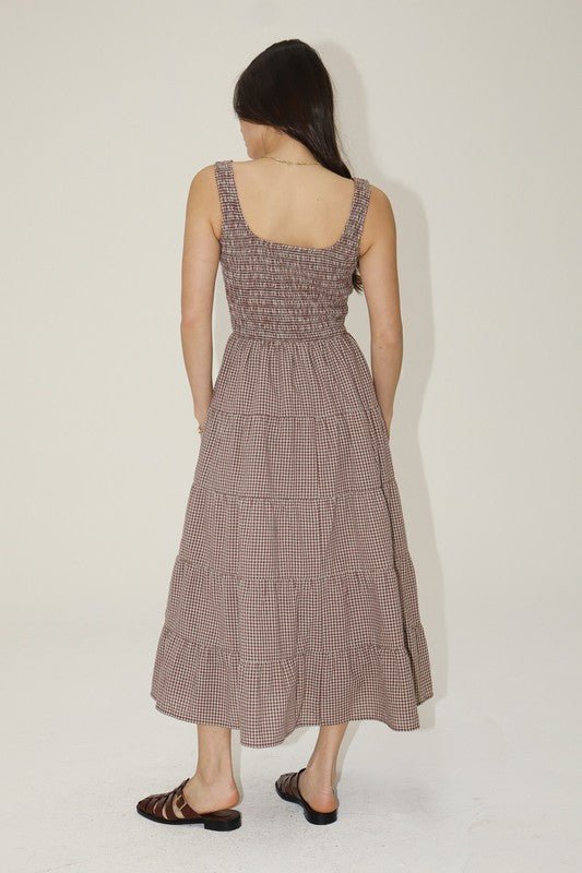 Smocked Gingham Dress - Addie Rose Boutique - Austin