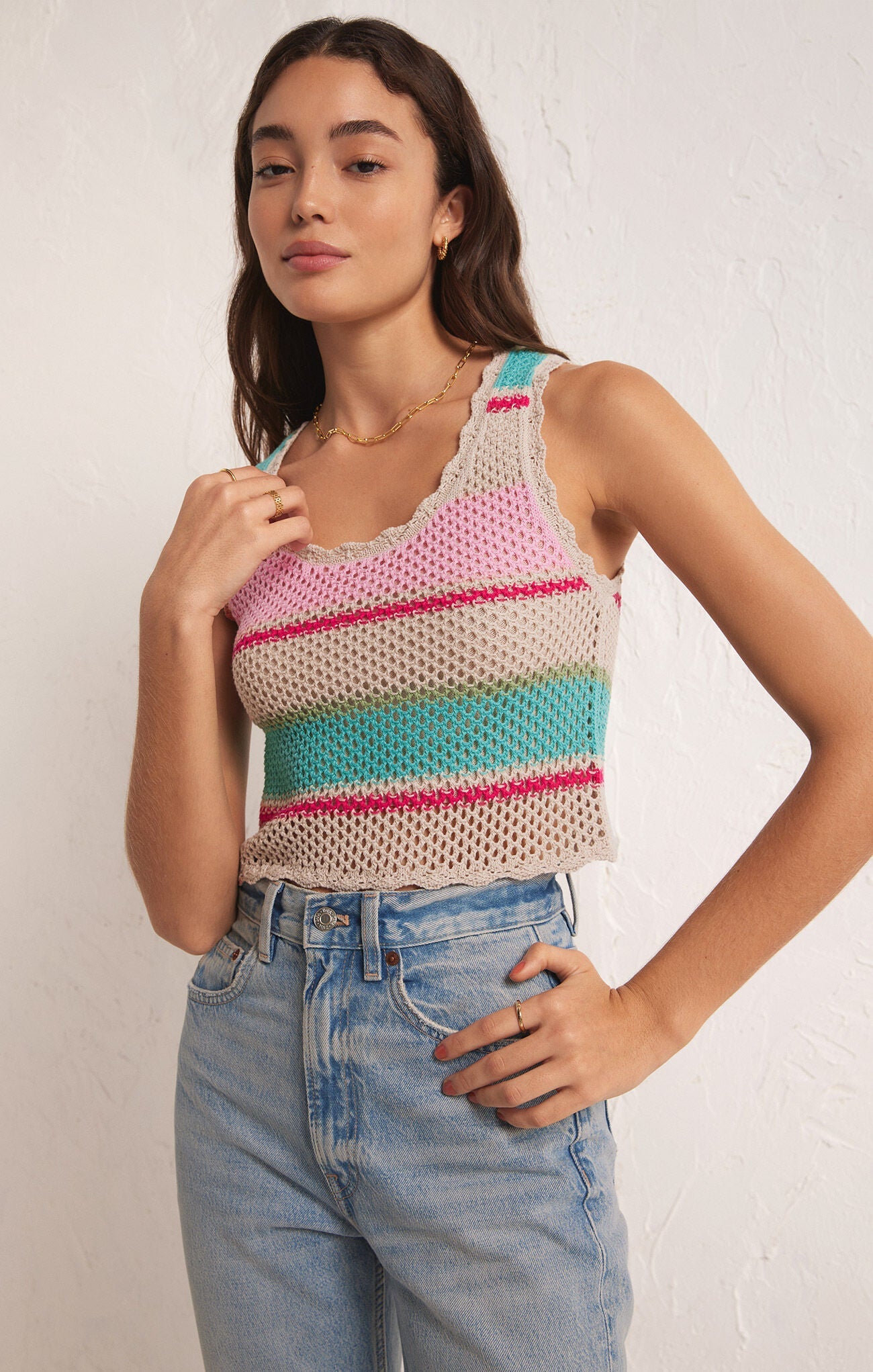 Sol Stripe Sweater Tank - Addie Rose Boutique - Austin