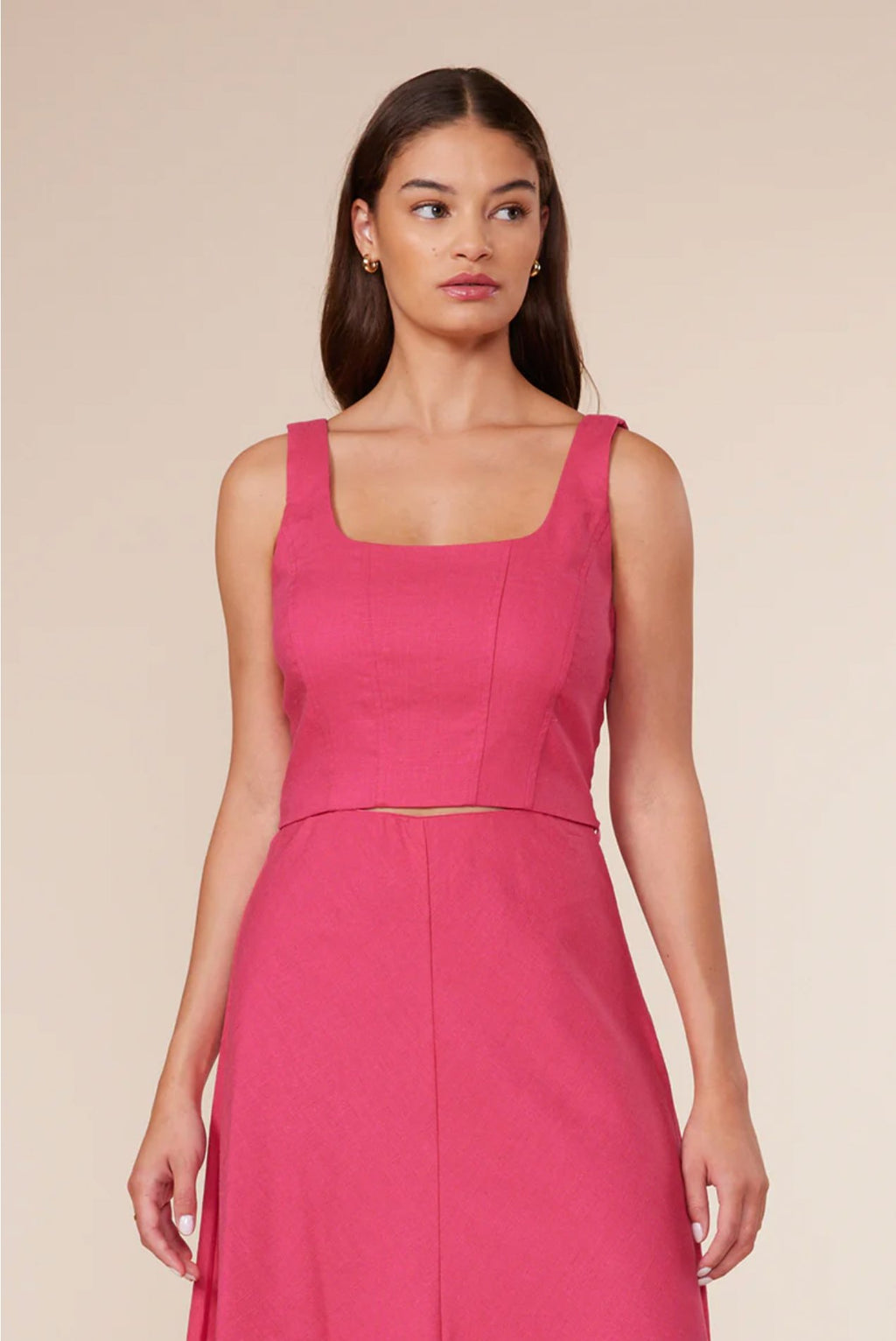 Tamera Linen Tank - Addie Rose Boutique - Austin