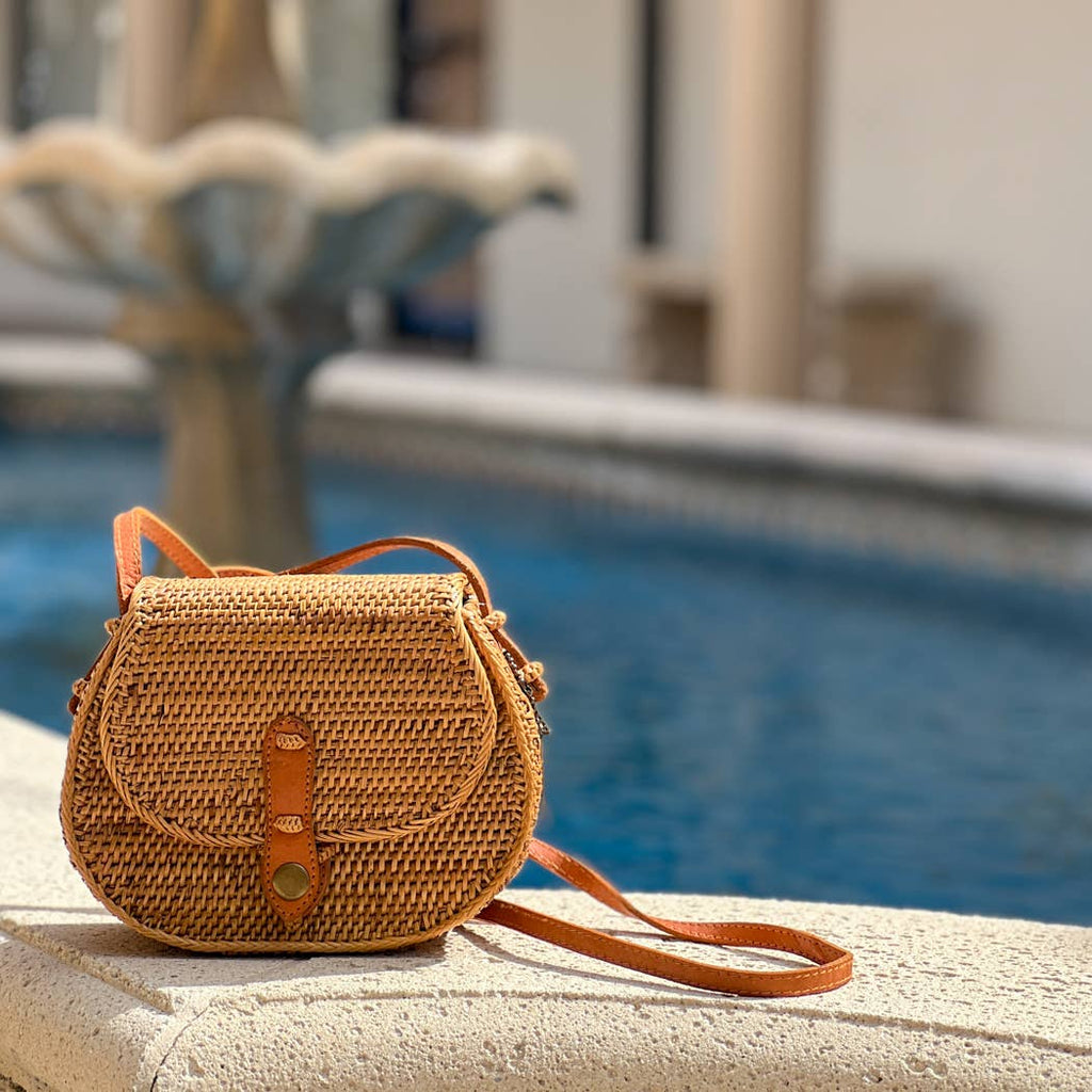 The Winding Road - Ata Vine Saddle Bag Crossbody Bag - Addie Rose Boutique - Austin