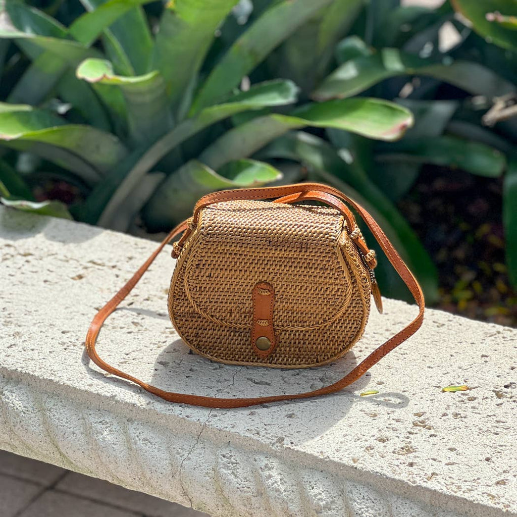 The Winding Road - Ata Vine Saddle Bag Crossbody Bag - Addie Rose Boutique - Austin