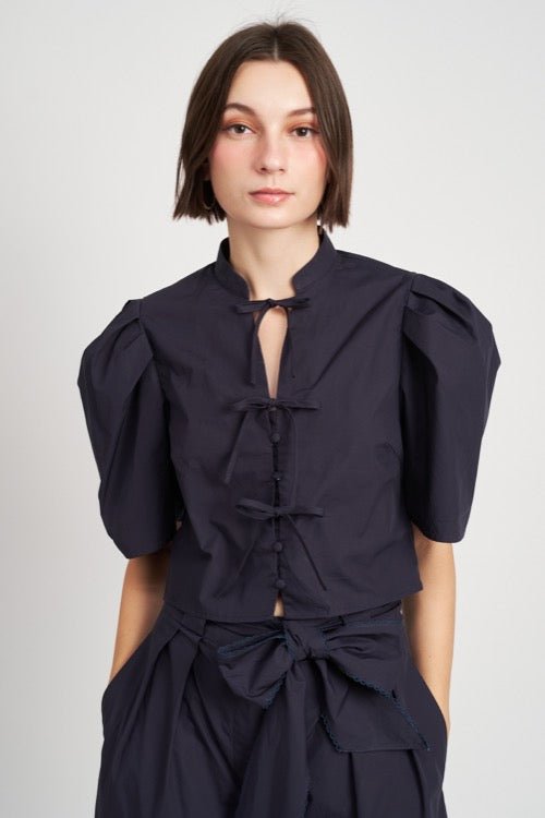 Tierra Poplin Top - Addie Rose Boutique - Austin