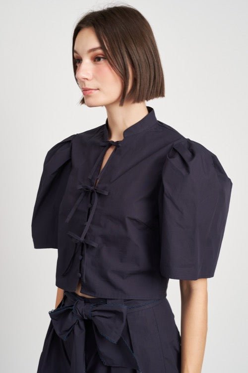 Tierra Poplin Top - Addie Rose Boutique - Austin