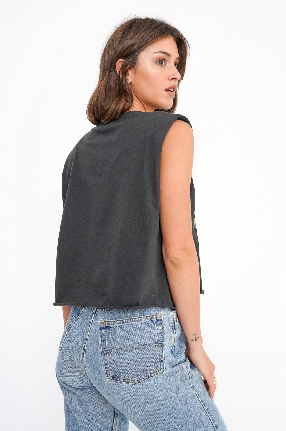 Tiger Shoulder Pad Muscle Tee - Addie Rose Boutique - Austin