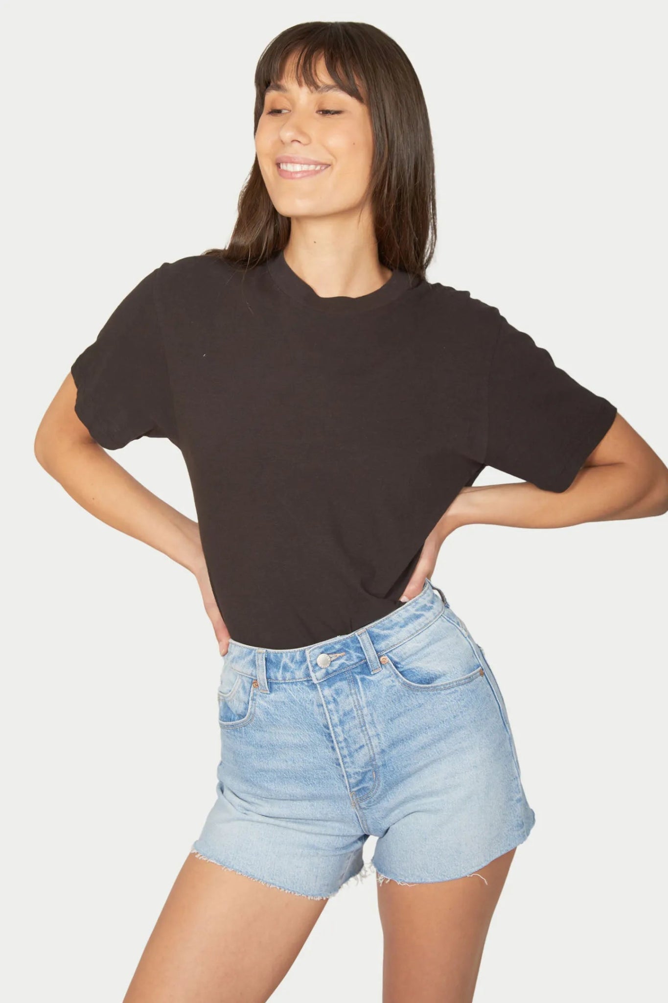 Tomboy Tee - Vintage Black - Addie Rose Boutique - Austin