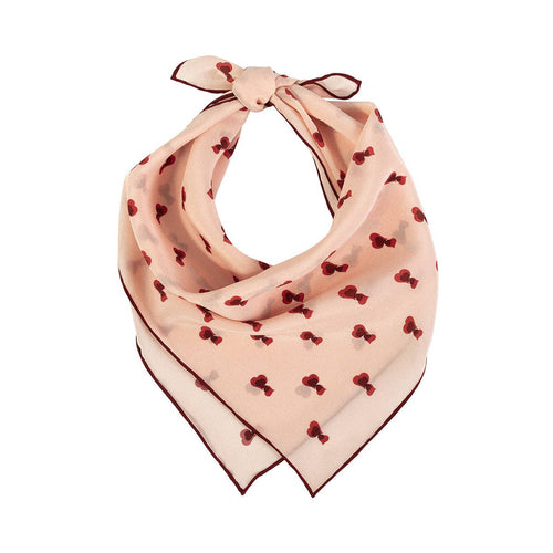 "Twin Hearts" Silk Crepe Bandana - Addie Rose Austin