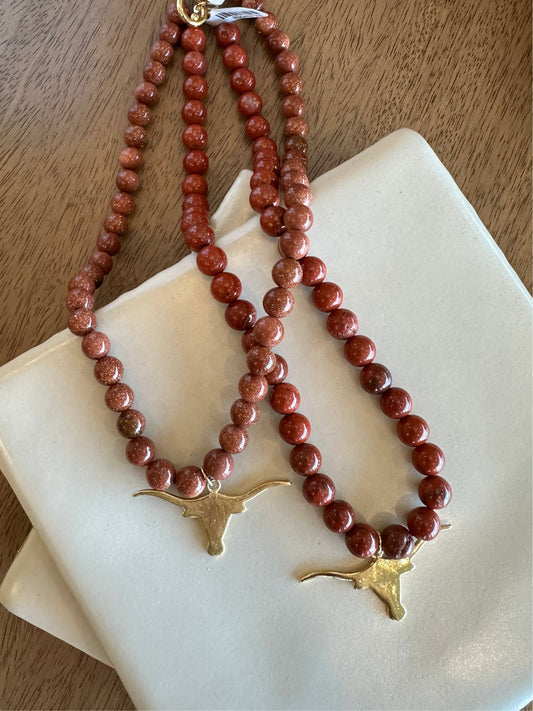 Two Tone UT Necklace - Addie Rose Boutique - Austin