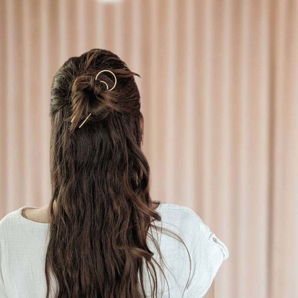 Vanderzee - Crescent Hair Fork: Large / Smooth - Addie Rose Boutique - Austin