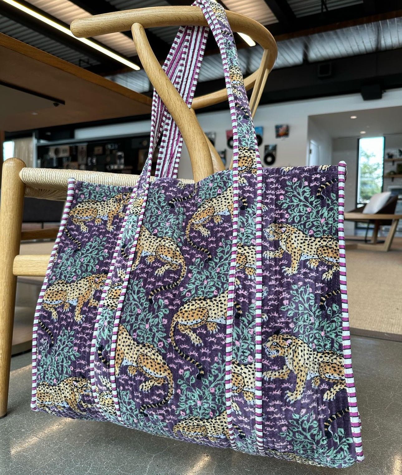 Velvet Leopard Tote - Addie Rose Boutique - Austin