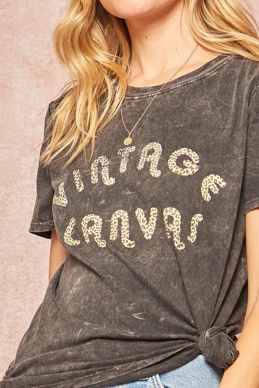 Vintage Canvas Graphic Tee - Addie Rose Boutique - Austin