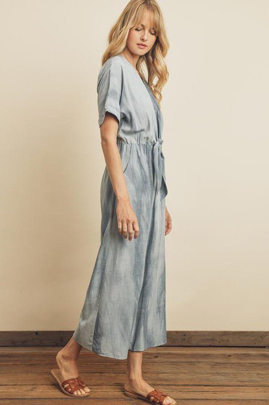 Washed Denim Jumpsuit - Addie Rose Boutique - Austin