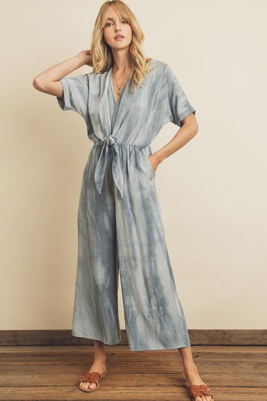 Washed Denim Jumpsuit - Addie Rose Boutique - Austin
