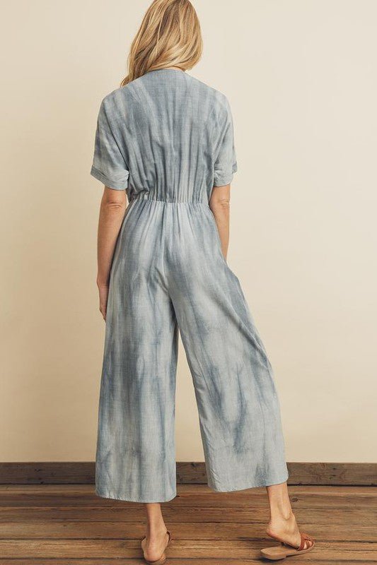 Washed Denim Jumpsuit - Addie Rose Boutique - Austin