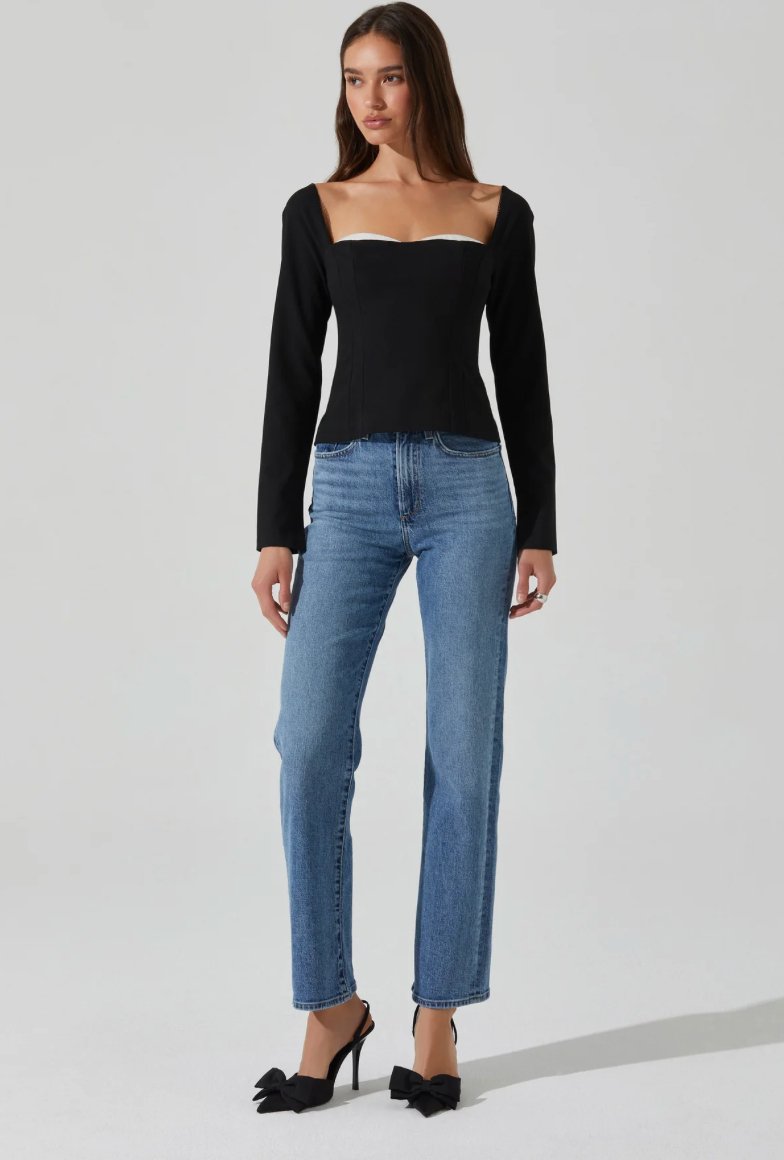 Whitley Peekaboo Top - Addie Rose Boutique - Austin