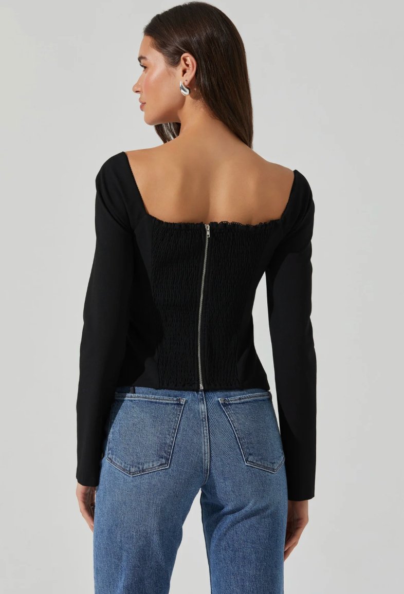 Whitley Peekaboo Top - Addie Rose Boutique - Austin