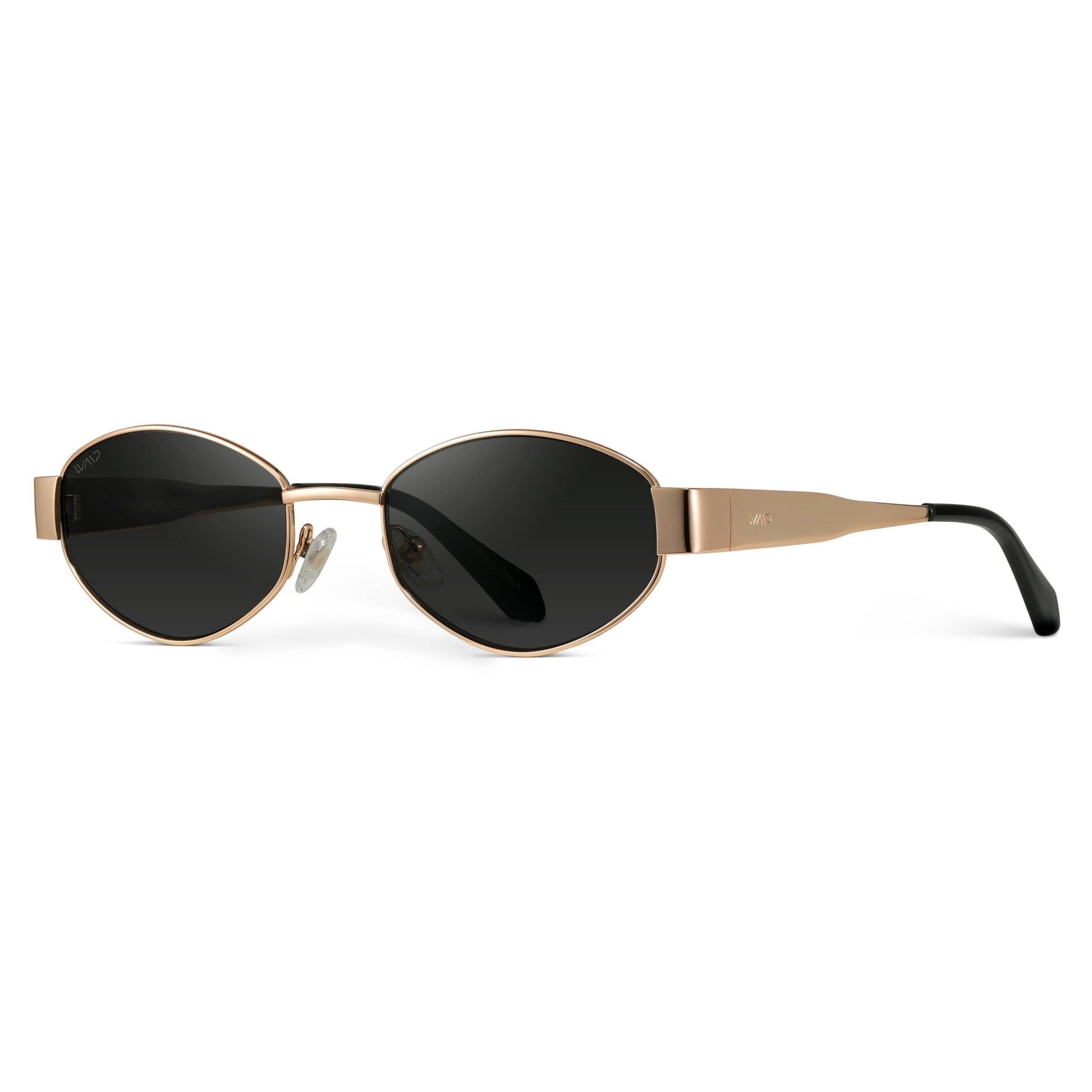 WMP Eyewear - Verona - Small Oval Metal Frame Sunglasses - Addie Rose Austin