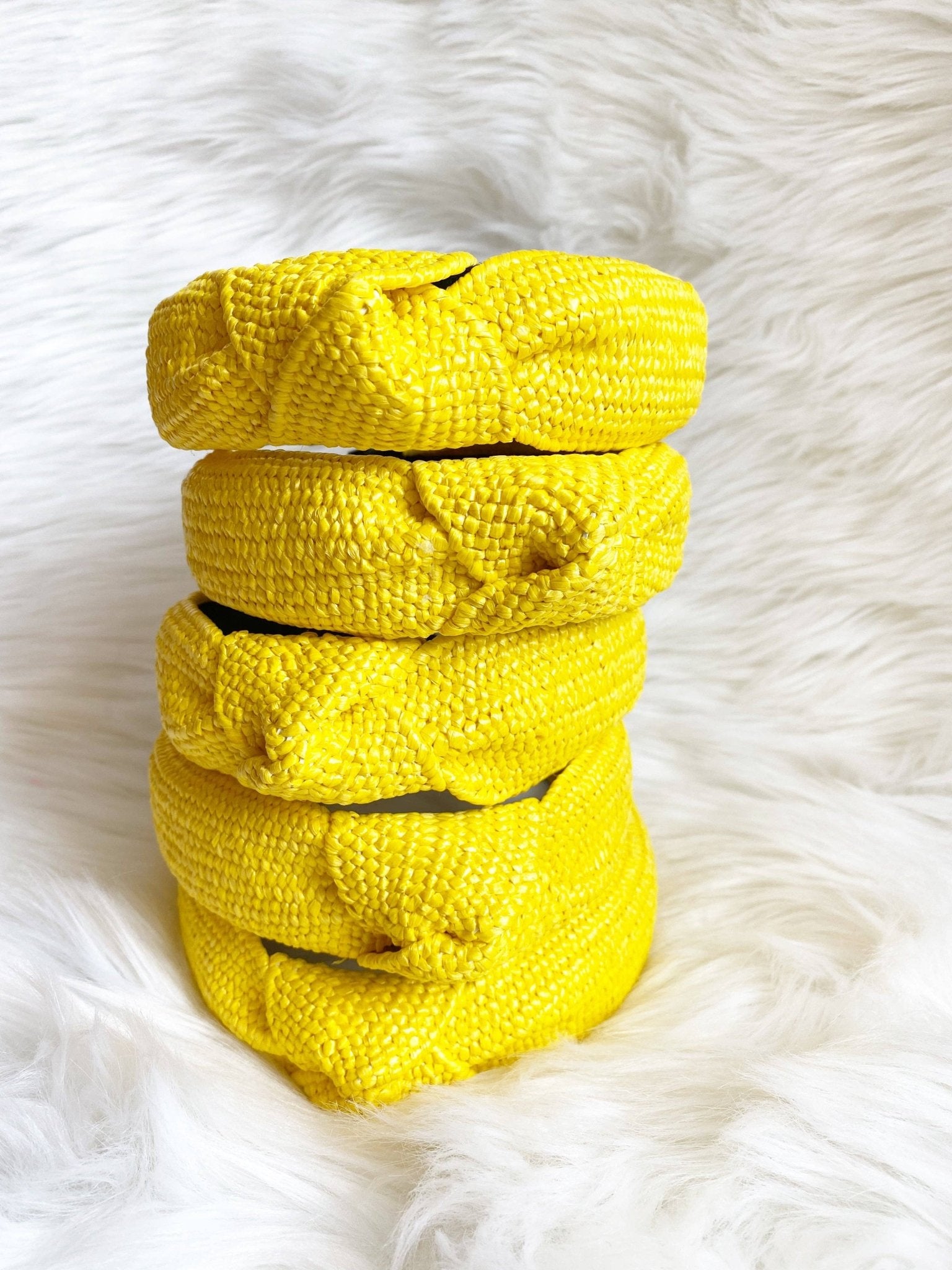 Yellow Raffia Headband - Addie Rose Boutique - Austin