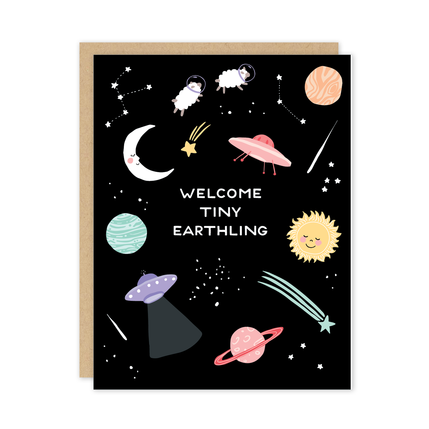 Party of One - Tiny Earthling Baby Card