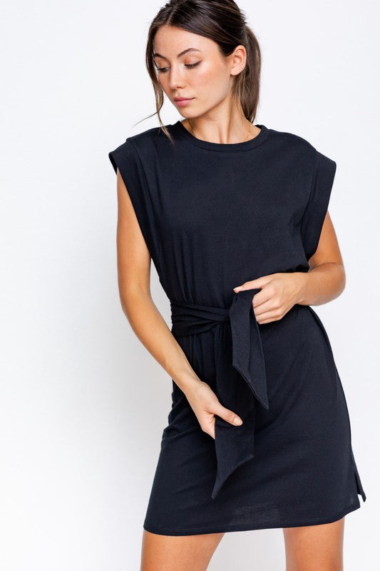 Muscle Tee Dress with Tie