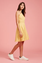 Lucy Yellow Linen Dress