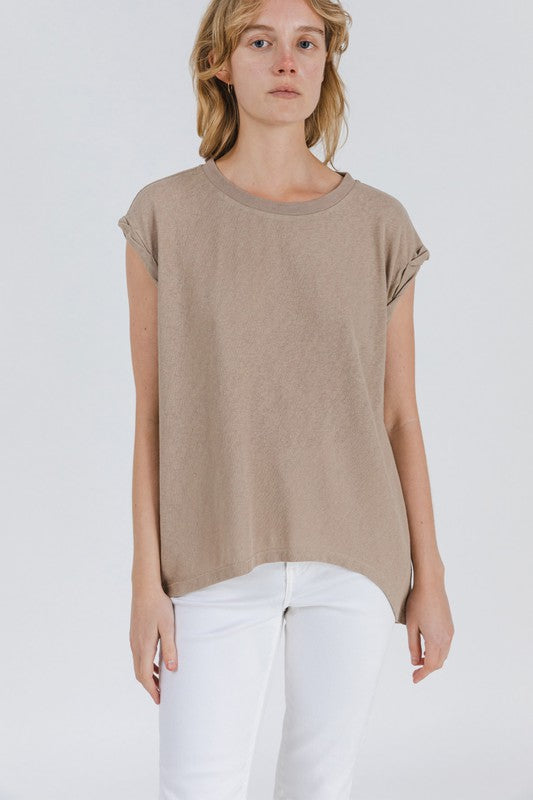Quinn Top in Taupe