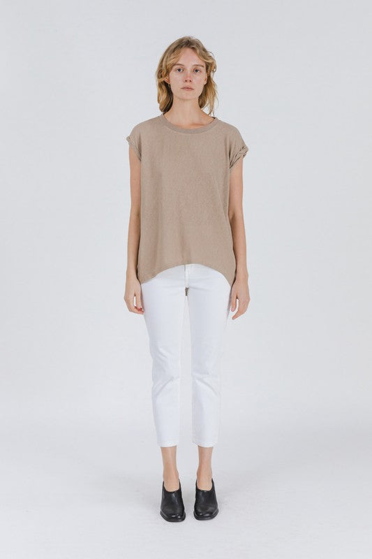 Quinn Top in Taupe