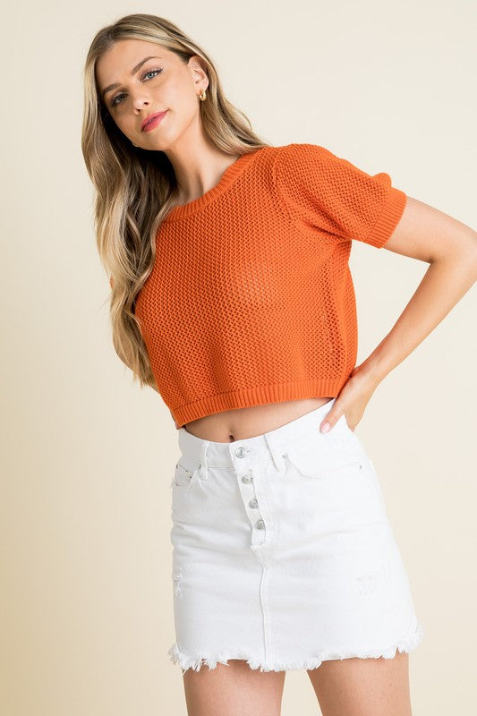 Jamie Knit Orange Shirt