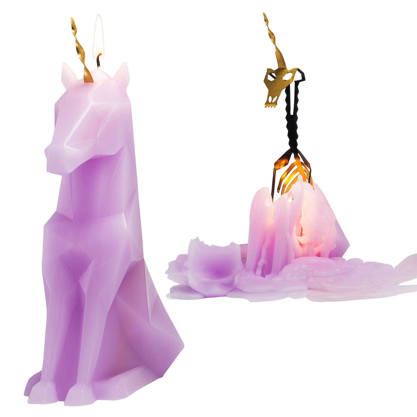PyroPet Einar Lilac - Unicorn Candle