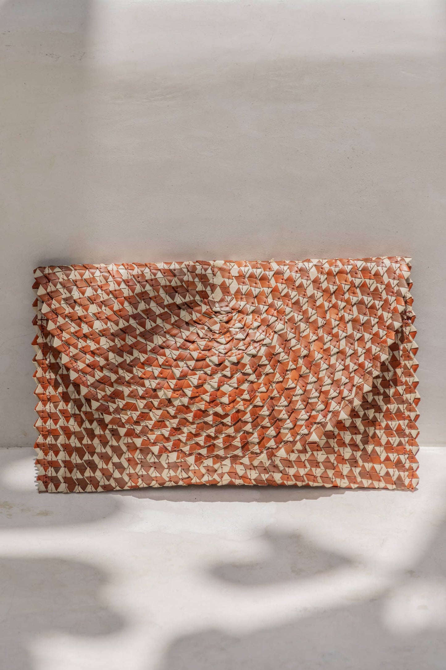 Village Thrive - Rattan Clutch Clay Ombre