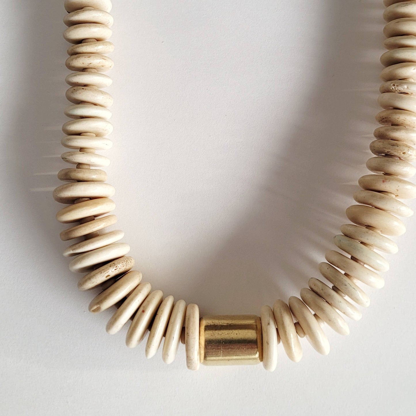 Bisjoux - Handmade bold beaded bone necklace 3 styles chunky