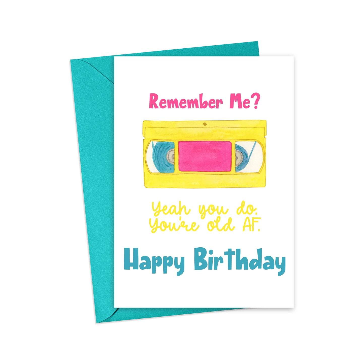 R is for Robo - 90s Retro Birthday Card - You're Old Funny Birthday Card