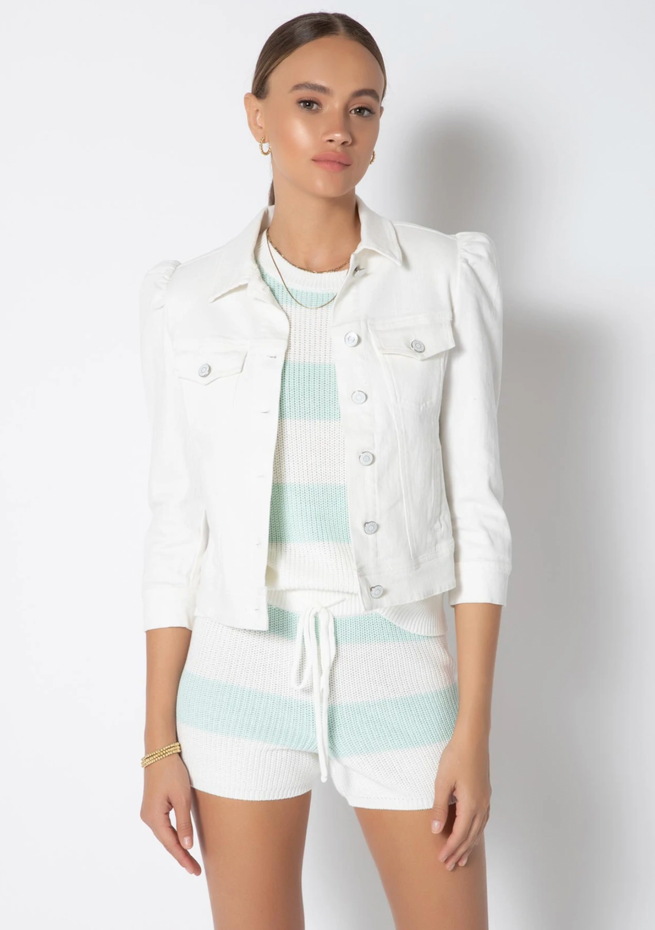 Averill White Jean Jacket