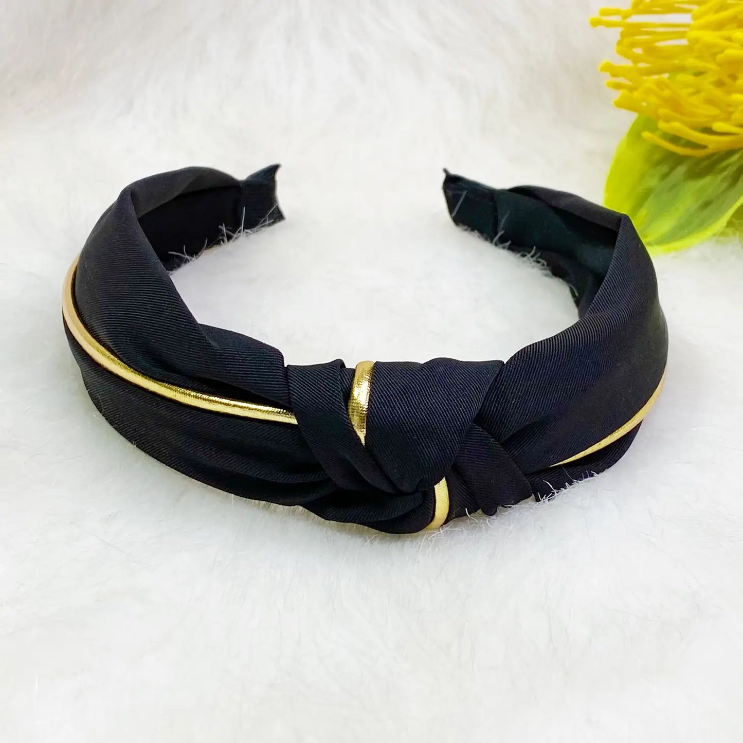 Ellison+Young - Gold Lined Satin Headband