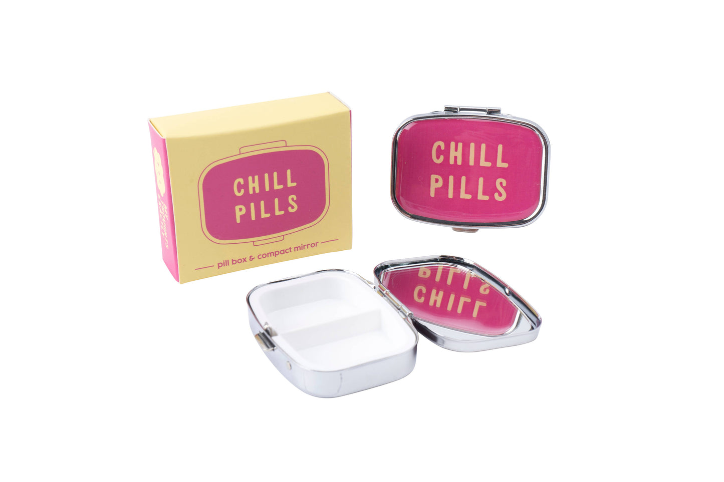'Chill Pill' Pill Box and Compact Mirror