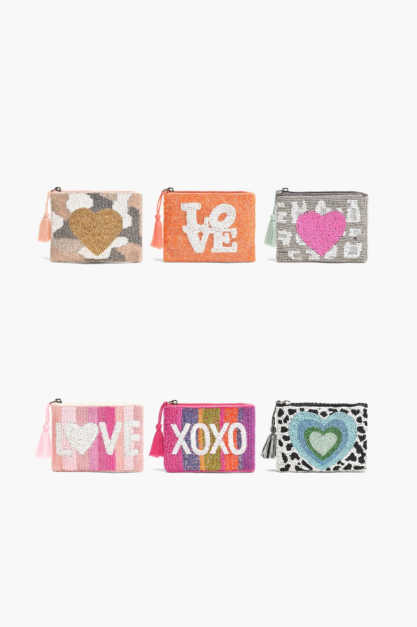 America & Beyond - Set of 6 All the Love Coin bags