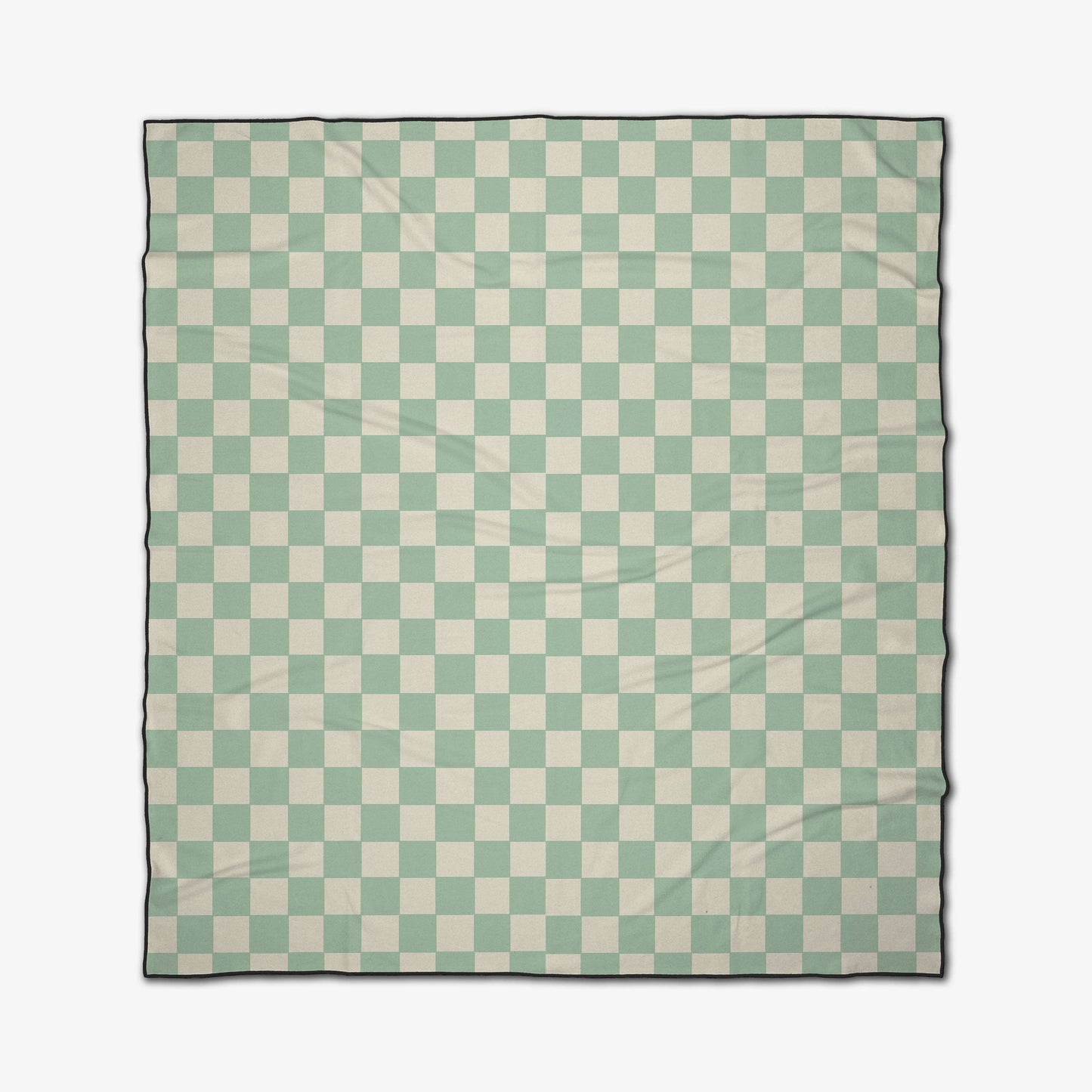 Geometry - Mint Checker Beach Blanket