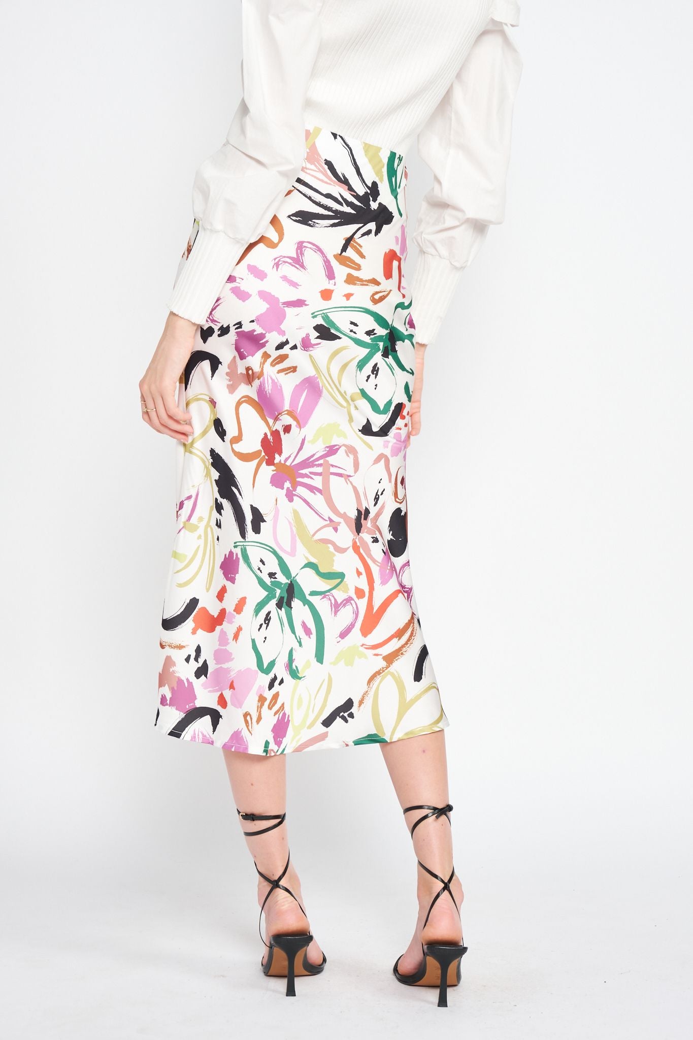 Abstract Floral Skirt